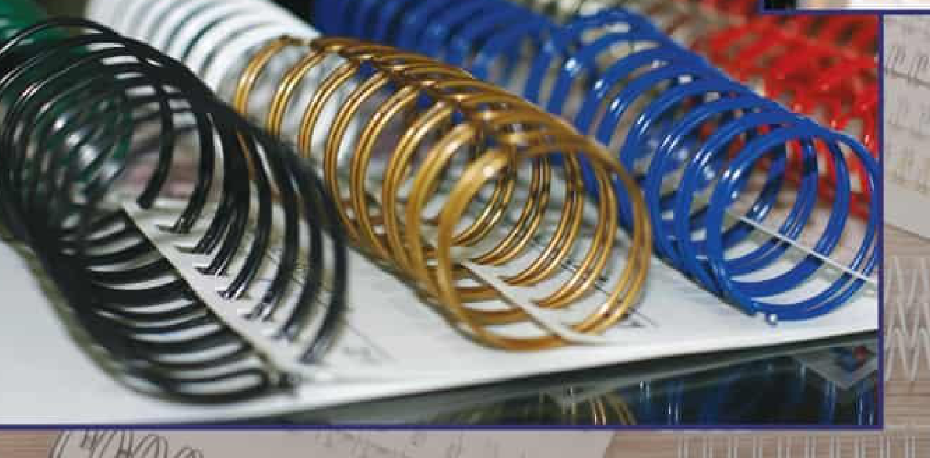 Coloured spiral binding combs